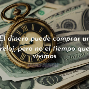 El dinero puede comprar un reloj, pero no el tiempo que vivimos