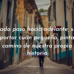 Cada paso hacia adelante, sin importar cuán pequeño, pinta el camino de nuestra propia historia