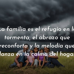 La familia es el refugio en la tormenta, el abrazo que reconforta y la melodía que danza en la calma del hogar.